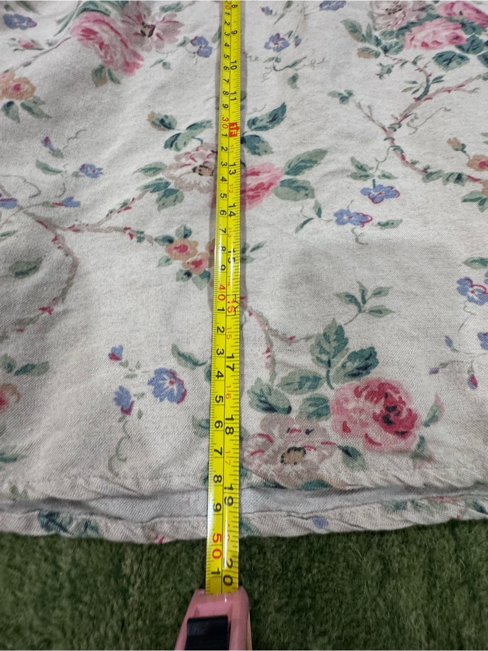 VTG 90s Laura Ashley Floral Linen Blend Midi Skirt Sz 6 Cottagecore Romantic Luv - Picture 3 of 10